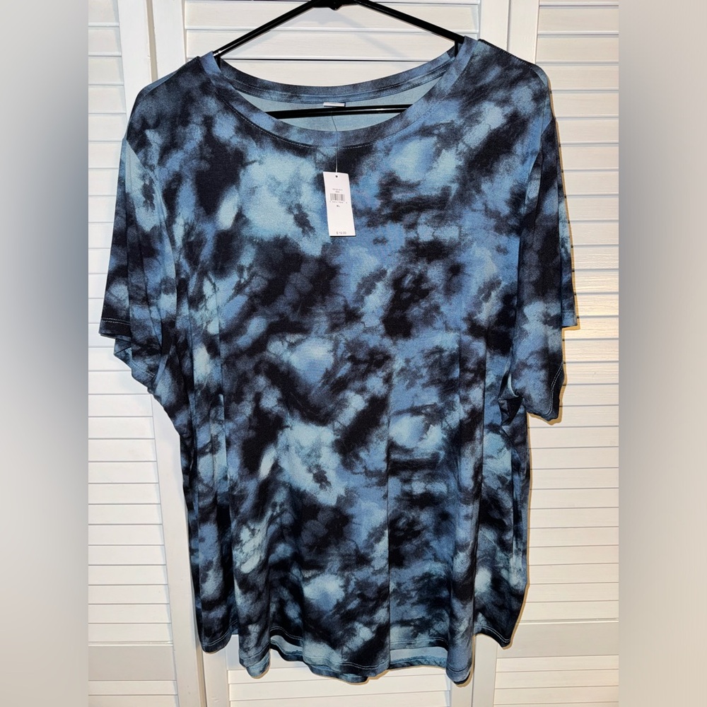 OLD NAVY Luxe Blue Tie Dye T-Shirt XL